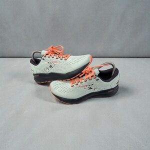Brooks Athletic Shoes in Light Gray and Coral